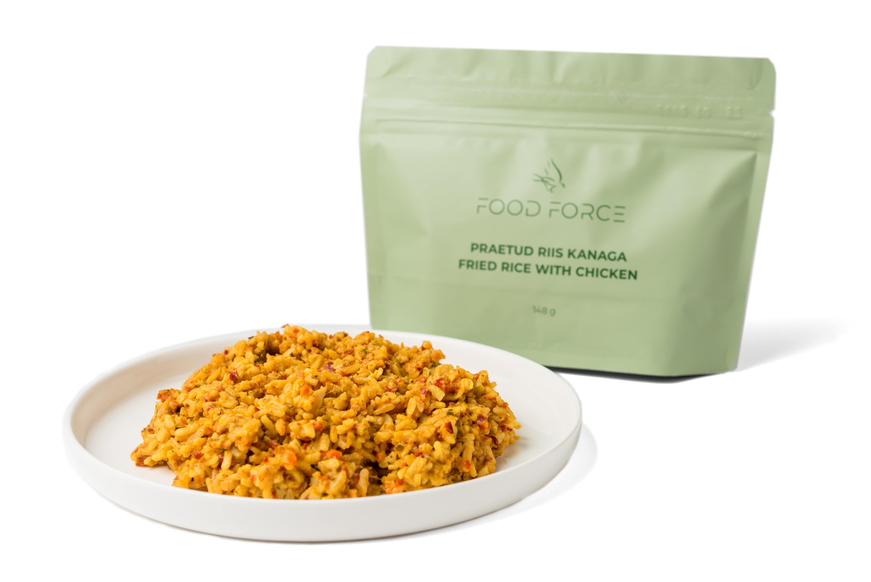 Uživajte v hitri in okusni dehidrirani rižoti s piščancem Food Force, idealni za kampiranje in potovanja. Pripravite popoln obrok v nekaj minutah.