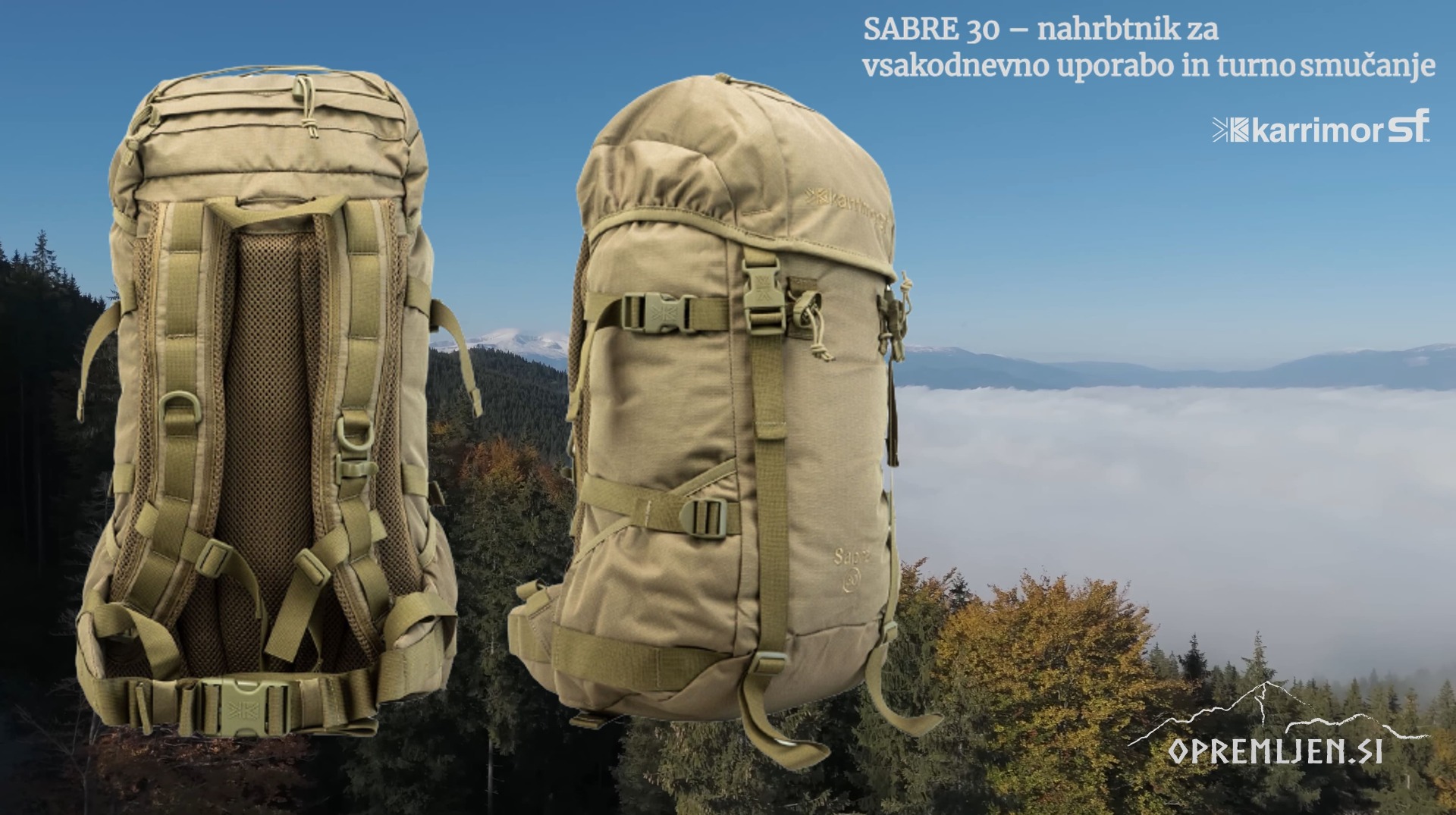 Poiščite najboljši vojaški nahrbtnik za vaše avanture - Karrimor SF. Sabre 30 in Predator 30 ponujata neprimerljivo prostornost in udobje. Preverite, koliko stvari lahko spravite v teh 30-litrskih nahrbtnikov in se pripravite na neomejeno pustolovščino. Nakup zdaj na Opremljen.si.