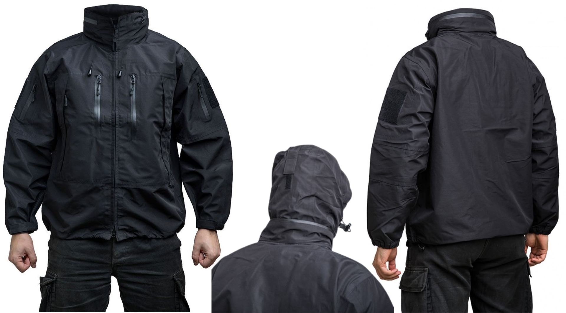 Odkrijte vrhunsko 3-slojno taktično softshell jakno model PCU v črni barvi. Nepremočljiva, protivetrna in udobna jakna za aktivnosti na prostem v vseh vremenskih razmerah.