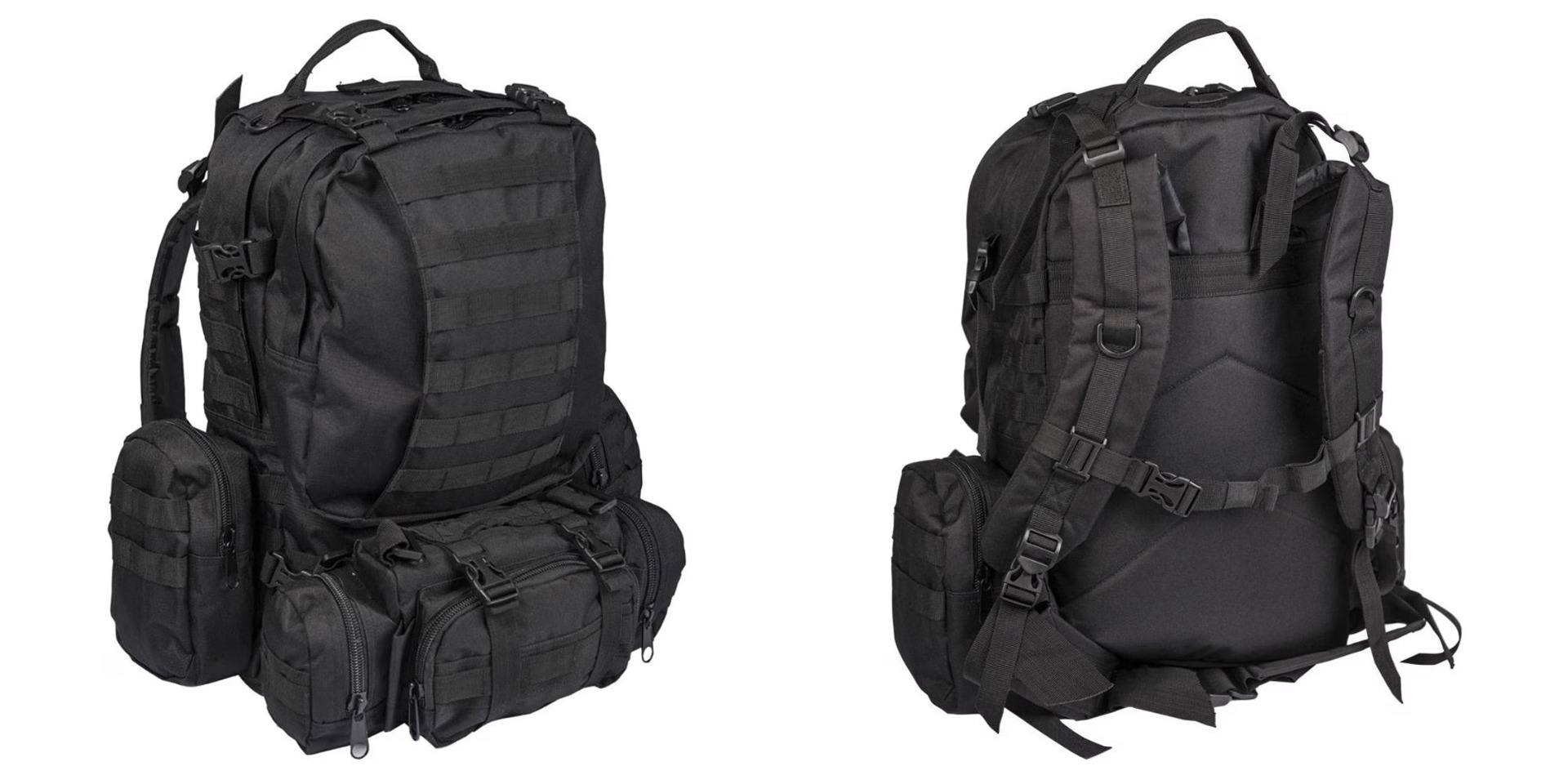 Izberite najboljši vojaški nahrbtnik - Defense Pack Assembly, prostornine 36 litrov, v črni barvi. Trpežen, udoben in vodoodporen za vojake, pohodnike, lovce in kamping navdušence. Opremljen.si - nakupite zdaj!