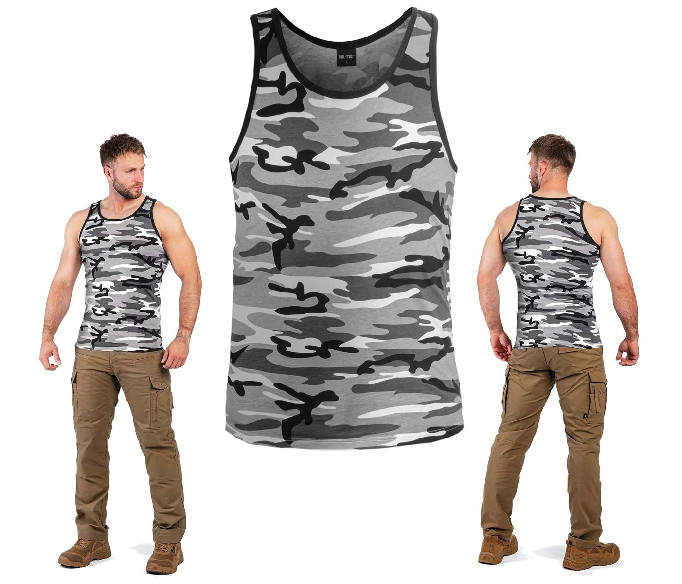 Kupite svojo vojaško tank top majico v woodland vzorcu in dodajte unikaten vojaški pridih vašemu outfitu. Moški, ženske, taktični stil. Hitra dostava!