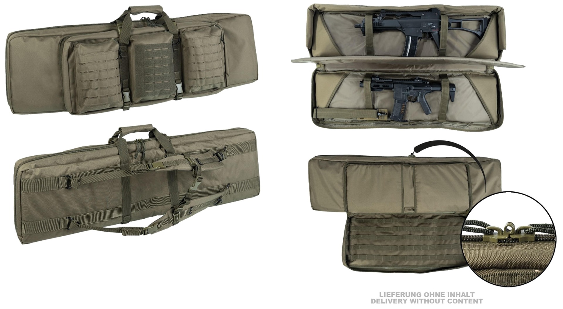 Iščete vrhunsko vojaško strelsko torbo za dve dolgocevni puški in dve pištoli? Priskrbite si najboljšo torbo za varno in udobno prenašanje vaše opreme. Idealna za vojaške navdušence, lovce in strelce.