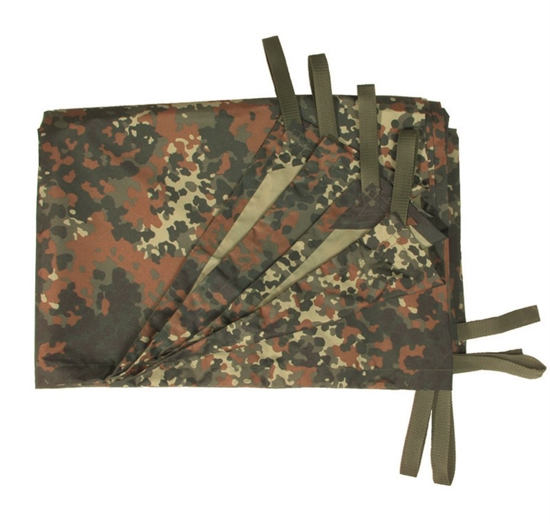 Kupite vojaško večnamensko šotorsko krilo v Flecktarn barvi za kampiranje in preživetje na prostem. Vrhunska kakovost za zaščito in udobje v vseh vremenskih pogojih.