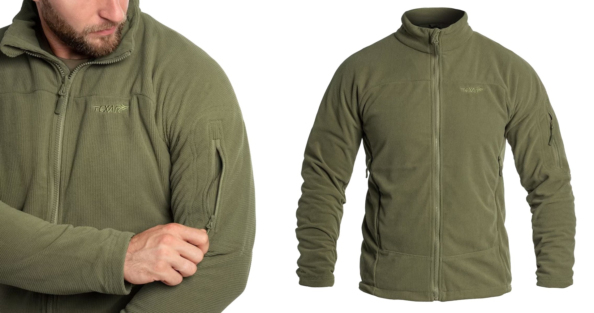Odkrijte vrhunsko flis jakno Texar Conger Oliv - idealno taktično oblačilo za zaščito in udobje v vseh vremenskih razmerah. Vzdržljiva, funkcionalna in kakovostna jakna za pripadnike varnostnih služb, pohodnike in rekreativce. Zagotovite si svoj primerek že danes!