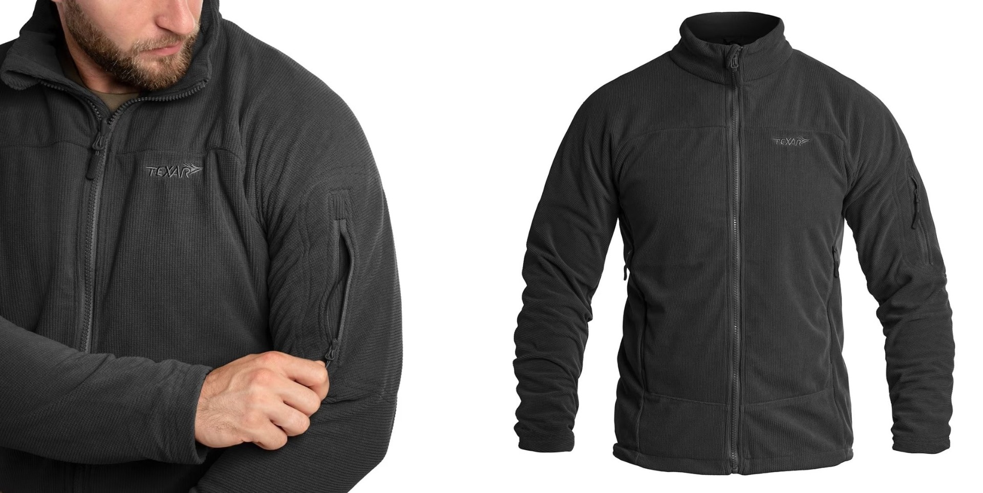 Odkrijte vrhunsko flis jakno Texar Conger Črna - idealno taktično oblačilo za zaščito in udobje v vseh vremenskih razmerah. Vzdržljiva, funkcionalna in kakovostna jakna za pripadnike varnostnih služb, pohodnike in rekreativce. Zagotovite si svoj primerek 