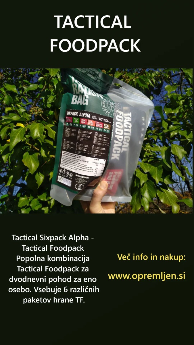 Tactical Foodpack obroki, Tactical Foodpack, MRE, SDO,  B33 army shop, trgovina z vojaško opremo, vojaška trgovina, suhi obroki, MRE, SDO, B33 Tactical