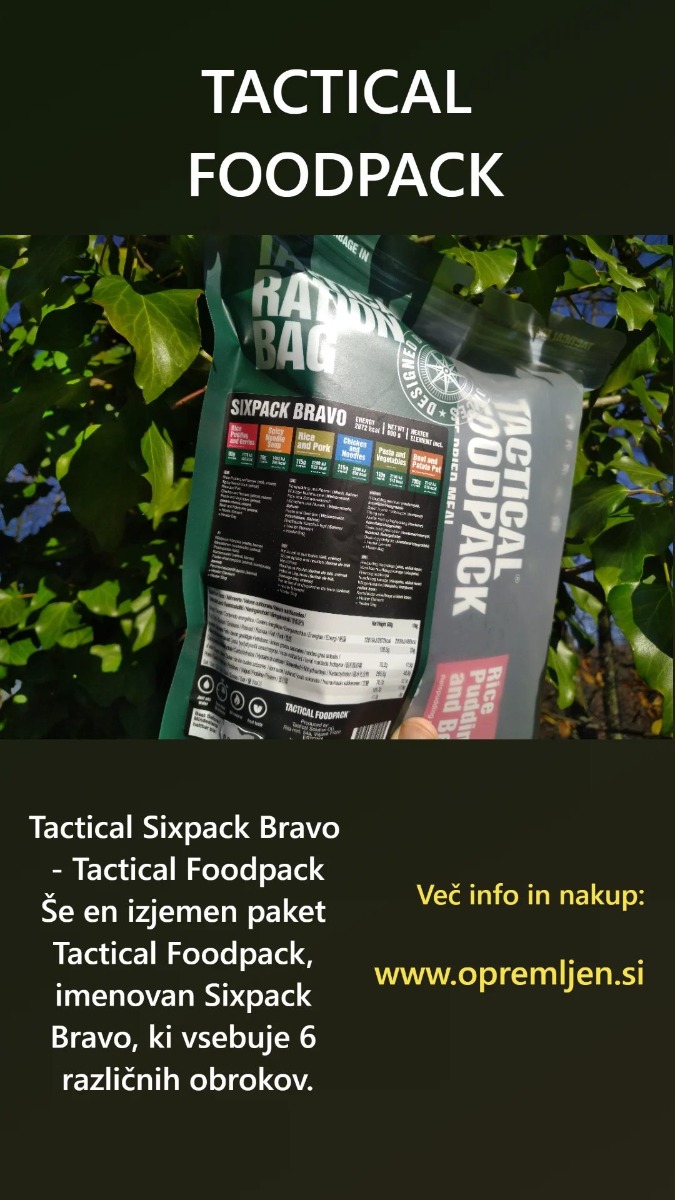 Tactical Foodpack obroki, Tactical Foodpack, MRE, SDO,  B33 army shop, trgovina z vojaško opremo, vojaška trgovina, suhi obroki, MRE, SDO, B33 Tactical