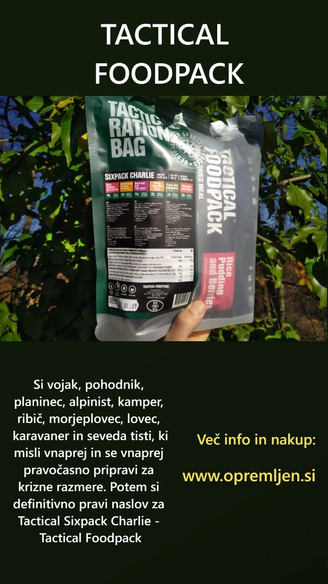 Tactical Foodpack obroki, Tactical Foodpack, MRE, SDO,  B33 army shop, trgovina z vojaško opremo, vojaška trgovina, suhi obroki, MRE, SDO, B33 Tactical