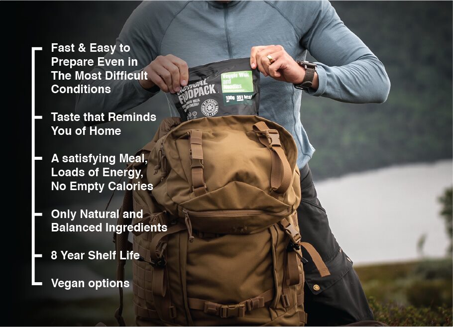 Preverite Tactical Foodpack vegetarijanski wok z rezanci - okusno, hranljivo in praktično obrok za avanture na prostem. Uživajte v vrhunski kakovosti in enostavni pripravi. Kupite ga na Opremljen.si!