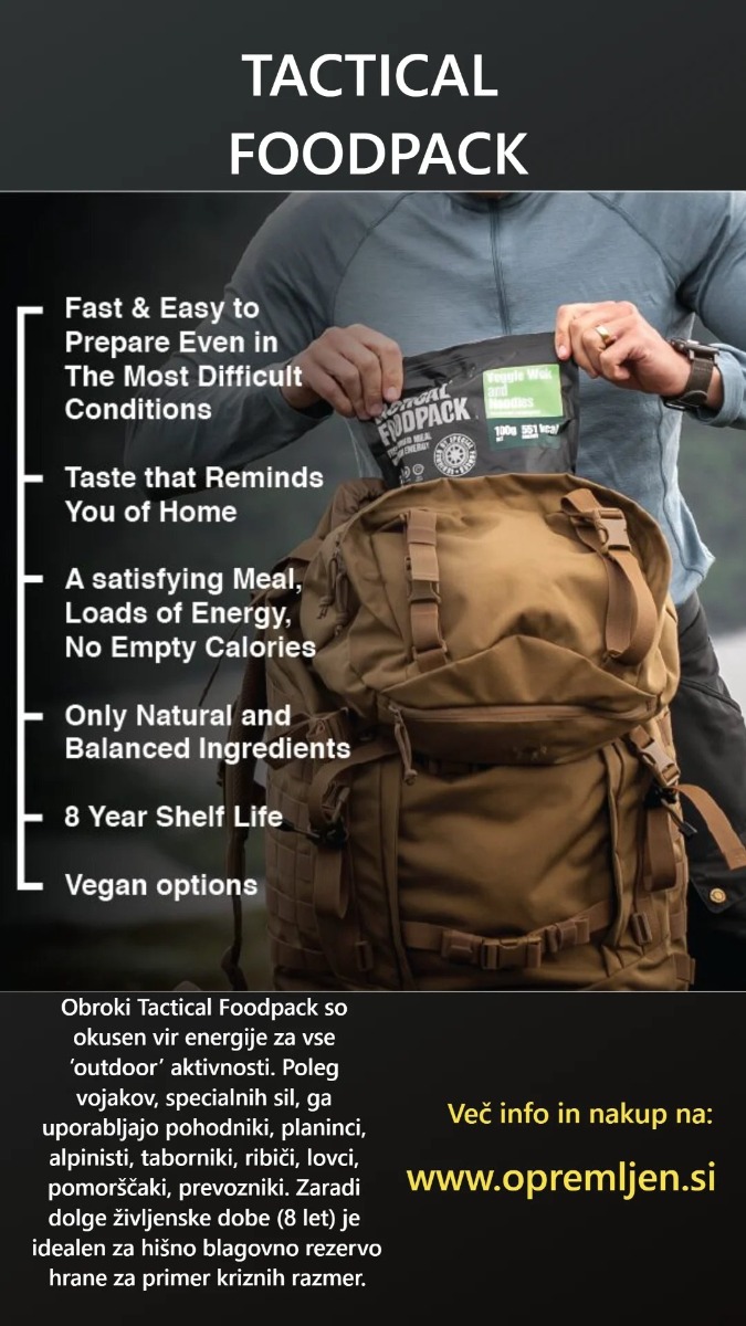 Tactical Foodpack obroki, Tactical Foodpack, MRE, SDO,  B33 army shop, trgovina z vojaško opremo, vojaška trgovina, suhi obroki, MRE, SDO, B33 Tactical