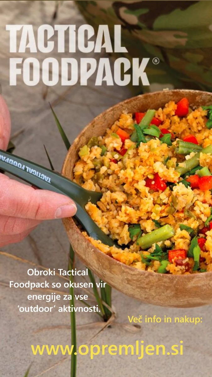 Tactical Foodpack, obroki, MRE, SDO, suhodnevni obroki, dehidrirani obroki, outdoor hrana, emergency hrana, zdrava hrana, B33 Tactical, B33 army shop, army shop, opremljen.si, trgovina z vojaško opremo, vojaška trgovina, outdoor oprema, outdoor trgovina