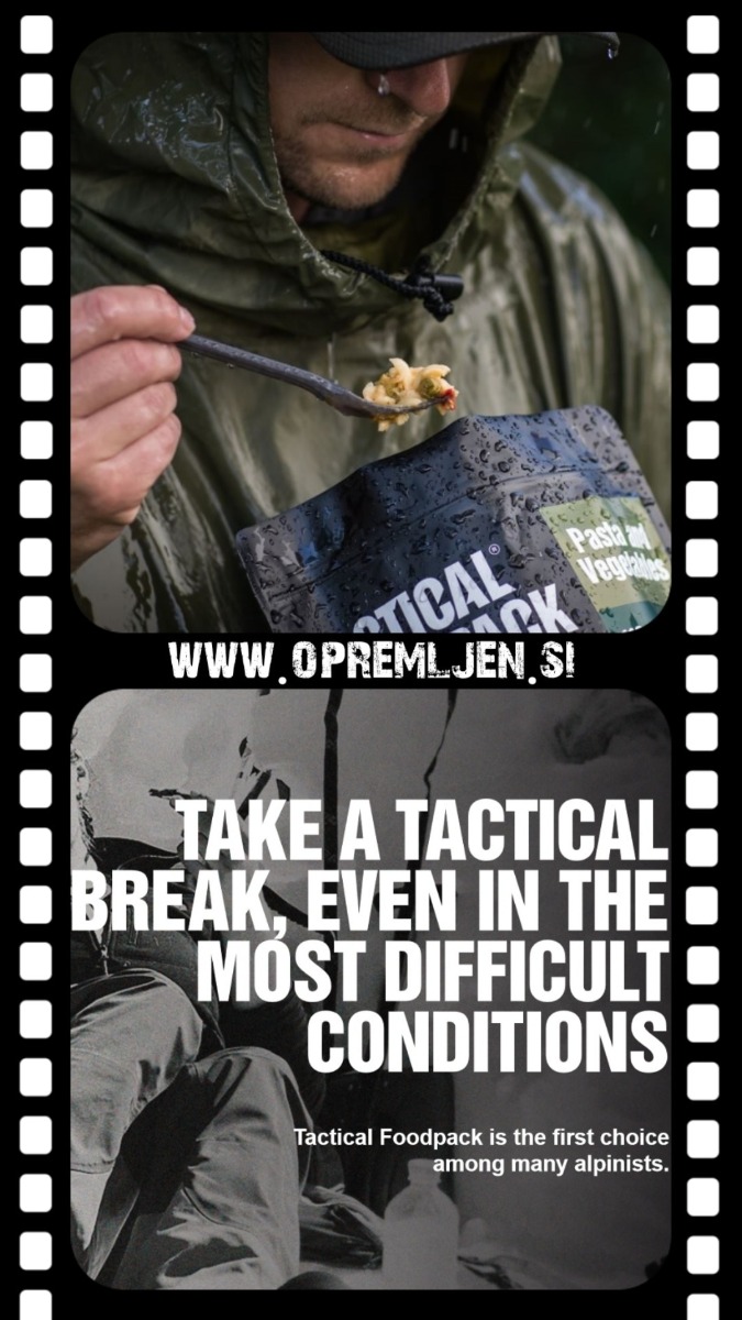 TACTICAL FOODPACK, dehidrirana hrana, suhi dnevni obrok, dehidrirana hrana za kampiranje, vojaška hrana, mre obrok, sdo hrana, liofilizirana hrana, hrana za preživetje, suhi vojaški dnevni obrok, B33 Tactical, B33 army shop, army shop, trgovina z vojaško opremo, vojaška oprema, vojaška trgovina, outdoor trgovina