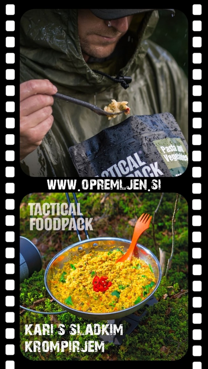 TACTICAL FOODPACK, dehidrirana hrana, suhi dnevni obrok, dehidrirana hrana za kampiranje, vojaška hrana, mre obrok, sdo hrana, liofilizirana hrana, hrana za preživetje, suhi vojaški dnevni obrok, B33 Tactical, B33 army shop, army shop, trgovina z vojaško opremo