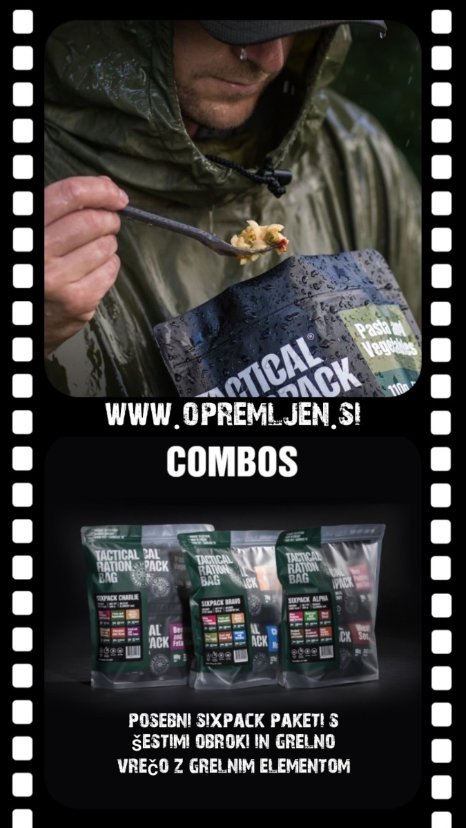 TACTICAL FOODPACK, dehidrirana hrana, suhi dnevni obrok, dehidrirana hrana za kampiranje, vojaška hrana, mre obrok, sdo hrana, liofilizirana hrana, hrana za preživetje, suhi vojaški dnevni obrok, B33 Tactical, B33 army shop, army shop, trgovina z vojaško opremo
