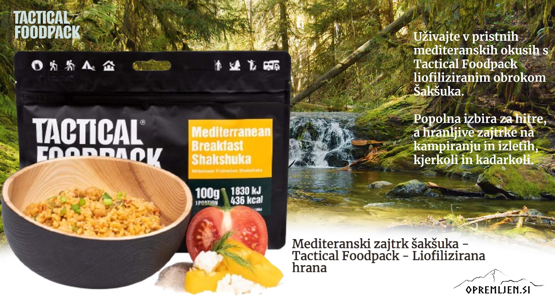  Naročite si okusen in hranljiv mediteranski zajtrk na poti z Akuka Tactical Foodpack. Idealna izbira za zdrav in energijsko bogat zajtrk med potovanjem. Nakupujte zdaj!