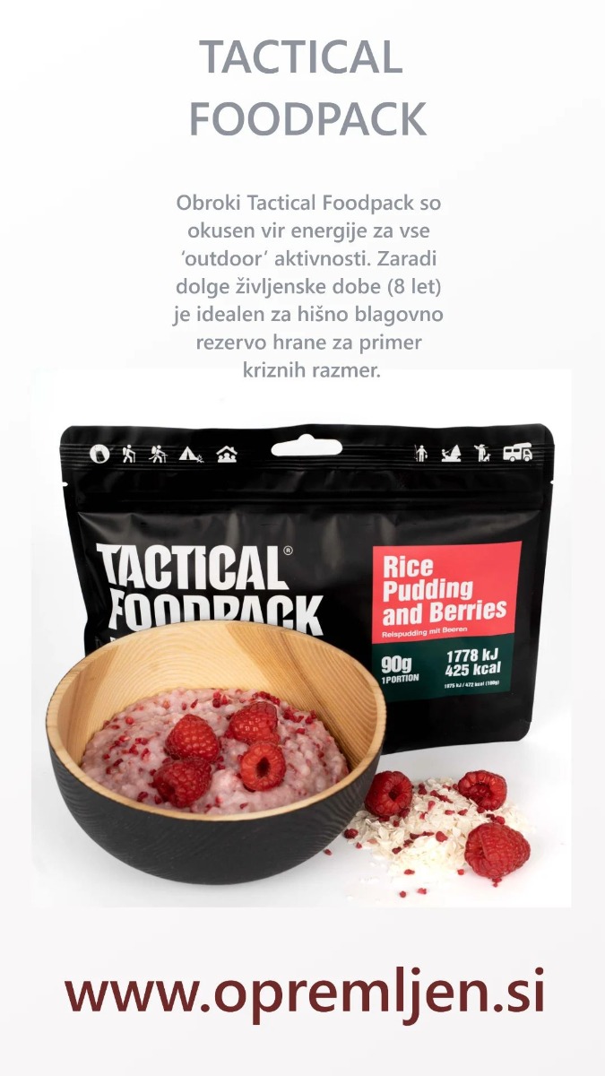 Liofilizirana hrana, Tactical Foodpack obroki, Tactical Foodpack, MRE, SDO,  B33 army shop, trgovina z vojaško opremo, vojaška trgovina, suhi obroki, MRE, SDO, B33 Tactical