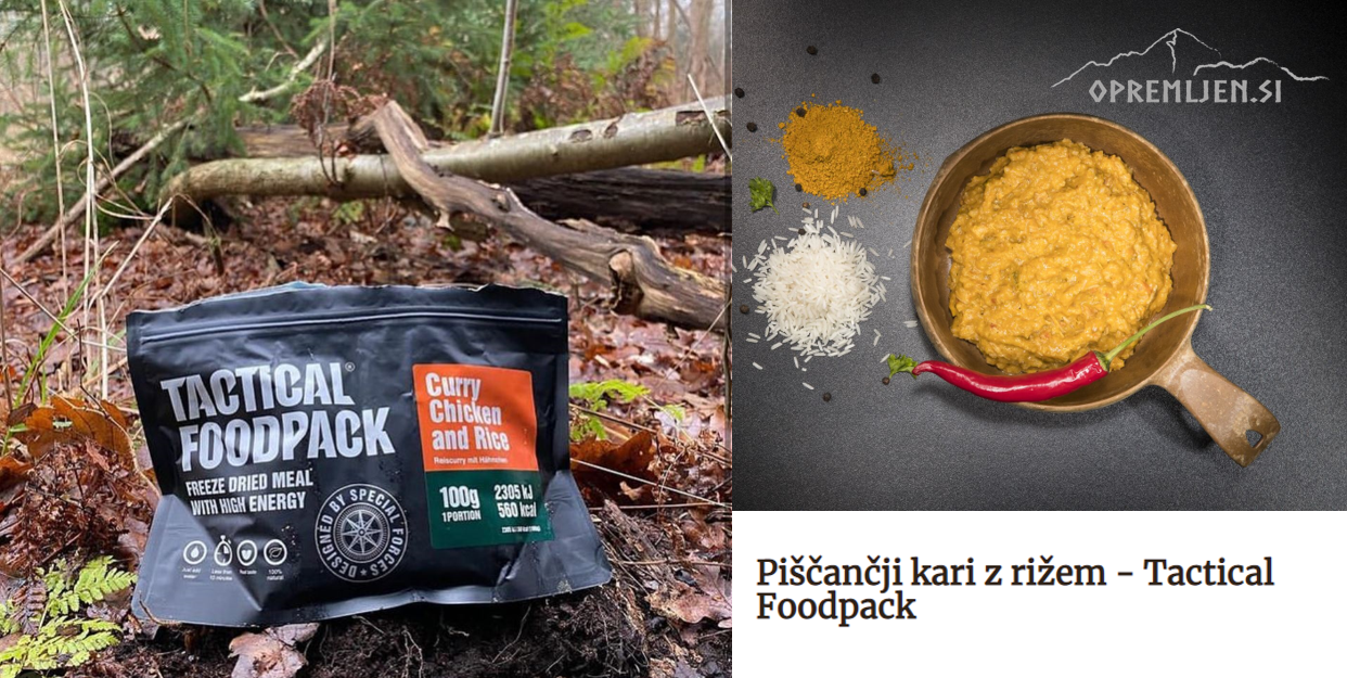 MRE, sdo, Tactical Foodpack obroki, B33 army shop, trgovina z vojaško opremo, vojaška trgovina, suhi obroki, MRE, SDO