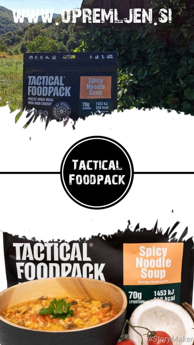 Liofilizirana hrana, Tactical Foodpack obroki, Tactical Foodpack, MRE, SDO,  B33 army shop, trgovina z vojaško opremo, vojaška trgovina, suhi obroki, MRE, SDO, B33 Tactical
