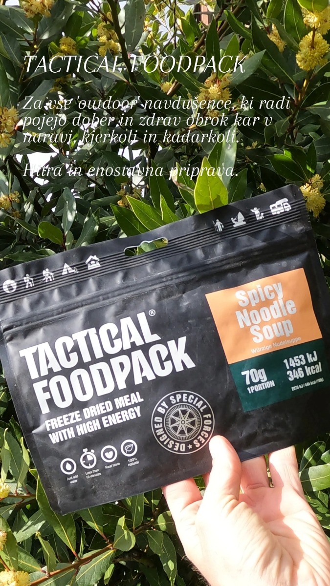 TACTICAL FOODPACK, dehidrirana hrana, suhi dnevni obrok, dehidrirana hrana za kampiranje, vojaška hrana, mre obrok, sdo hrana, liofilizirana hrana, hrana za preživetje, suhi vojaški dnevni obrok, B33 Tactical, B33 army shop, army shop, trgovina z vojaško opremo