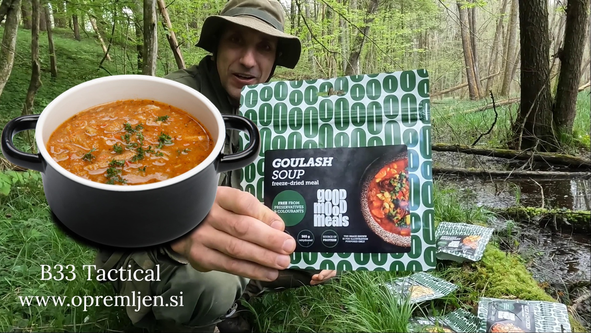 Odkrijte liofilizirano hrano Good Mood Meals na opremljen.si - okusni in zdravi obroki z različnimi okusi. Idealno za hitro pripravo obrokov na poti!