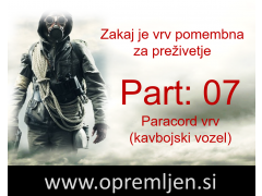 B33 army shop - trgovina z vojaško, security & lovsko opremo: Zakaj je vrv pomembna za preživetje (Part 7): Padalska vrv (paracord) kavbojski vozel