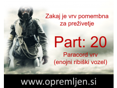 B33 army shop - trgovina z vojaško, security & lovsko opremo: Zakaj je vrv pomembna za preživetje (Part 20): Padalska vrv (paracord) enojni ribiški vozel