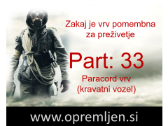 B33 army shop - trgovina z vojaško, security & lovsko opremo: Zakaj je vrv pomembna za preživetje (Part 33): Padalska vrv (paracord) kravatni vozel