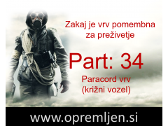 B33 army shop - trgovina z vojaško, security & lovsko opremo: Zakaj je vrv pomembna za preživetje (Part 34): Padalska vrv (paracord) križni vozel