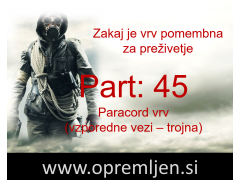 B33 army shop - trgovina z vojaško, security & lovsko opremo: Zakaj je vrv pomembna za preživetje (Part 45): Padalska vrv (paracord) vzporedne vezi - trojna vez