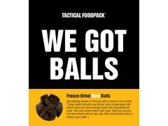 TACTICAL FOODPACK ima v svoji ponudbi ogromno ekstra zanimivih rešitev - Ena od njih so paketi BALLS - Liofilizirane rum kroglice 40g