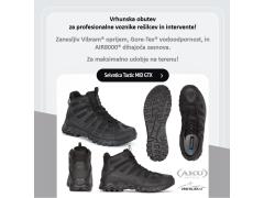 Nepremočljiva, dihajoča in udobna AKU TACTICAL obutev za voznike reševalnih vozil in interventno medicinsko osebje