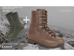 Topla in suha stopala v zimskih radostih: Kombinacija Griffon GTX Combat Brown škornjev in vojaških nogavic iz merino volne