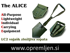 B33 army shop - ALICE (All-Purpose Lightweight Individual Carrying Equipment) - Borbena varianta - LC2 vojaška zložljiva lopata