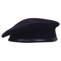 Francoska komando vojaška baretka temno modra barva iz 100% volne (nemška verzija nošenja) 