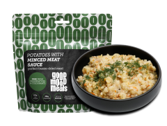 Odkrijte liofilizirano hrano za izlete in potovanja. Enostavna priprava, dolga obstojnost. Poskusite Good Mood Meals: Krompir z omako iz mletega mesa!