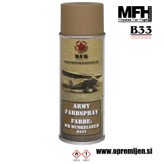 Vojaška barva sprej WH (Wehrmacht) temno zlato rumena mat MFH - Max Fuchs by B33 army shop at www.opremljen.si 