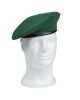 Vojaška baretka iz 100% volne zelene barve 