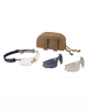 Zaščitna taktična očala BOLLE SAFTETY COMBAT z okvirjem peščene barve ter 3 lečami