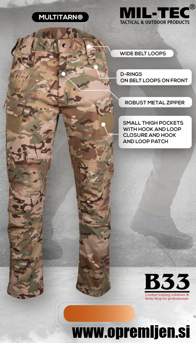  B33 army shop - tople flis nepremočljive vojaške hlače model Ranger 'Assault' olivna barva by MILTEC, B33 army shop at www.opremljen.si, trgovina z vojaško opremo, vojaška trgovina
