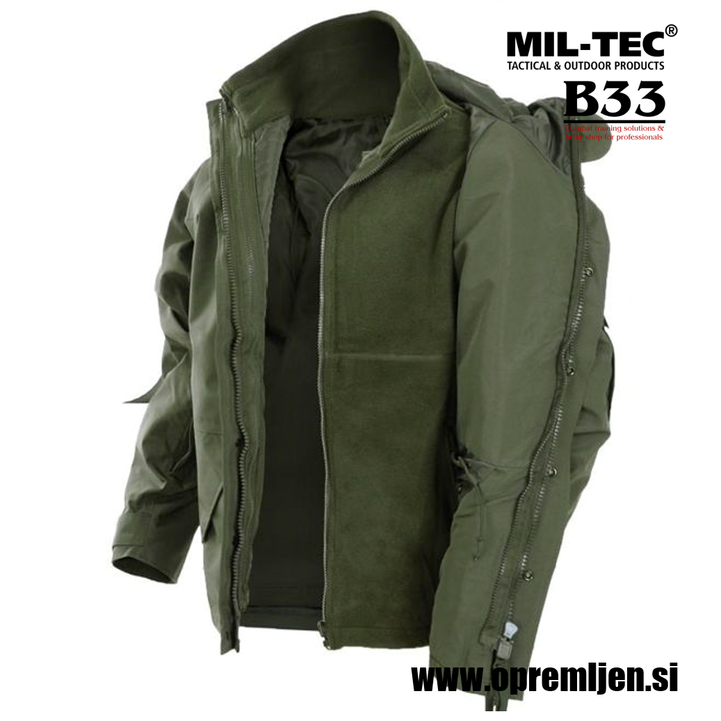 B33 army shop - Vojaška 3slojna nepremočljiva jakna olivne barve, Lovska jakna, jakna za dež, nepremočljiva jakna, MILTEC, MIL-TEC, B33 army shop at www.opremljen.si, trgovina z vojaško opremo, vojaška trgovina