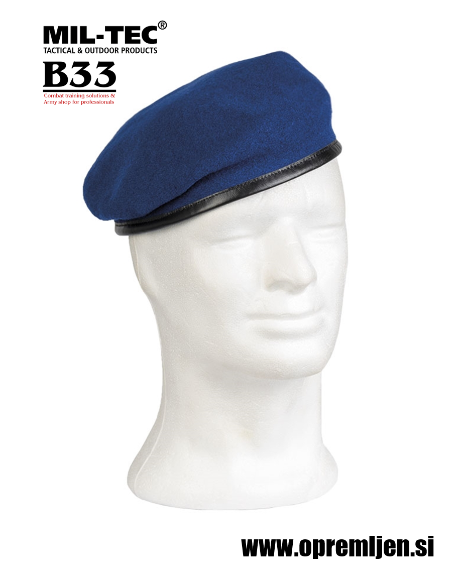 Vojaška beretka BW commando PLEIN CIEL modre barve MILTEC by B33 army shop at www.opremljen.si, vojaška trgovina, trgovina z vojaško opremo