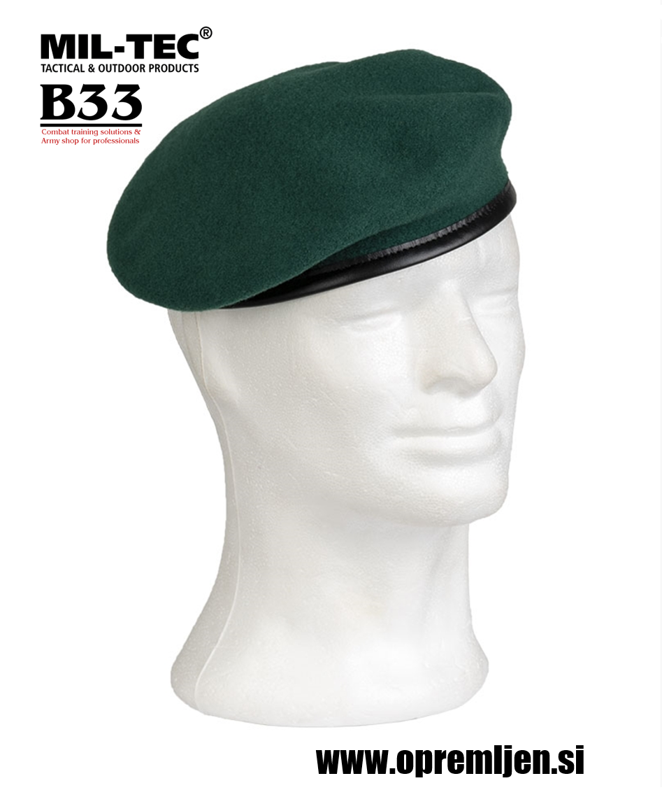 Vojaška beretka BW commando PLEIN CIEL zelene barve MILTEC by B33 army shop , vojaška trgovina, trgovina z vojaško opremo