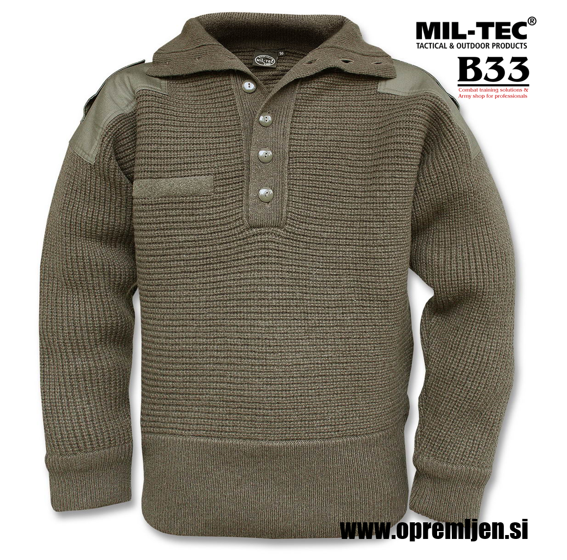 B33 army shop - Alpski vojaški pulover, Vojaški volneni pulover, Vojaški pulover iz volne, Vojaški pulover iz 100% volne, lovski pulover, lovski volneni pulover, MILTEC, MIL-TEC by B33 army shop at www.opremljen.si, trgovina z vojaško opremo, vojaška trgovina
